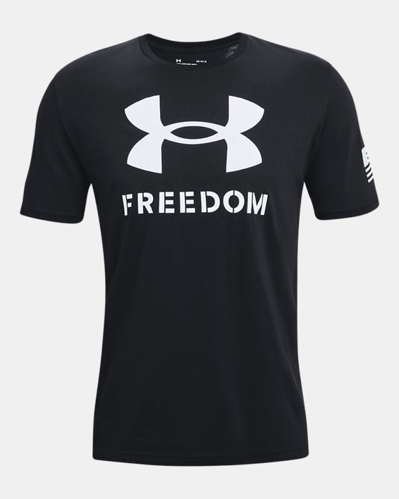Men's UA Freedom Logo T-Shirt, Black, pdpMainDesktop image number 4